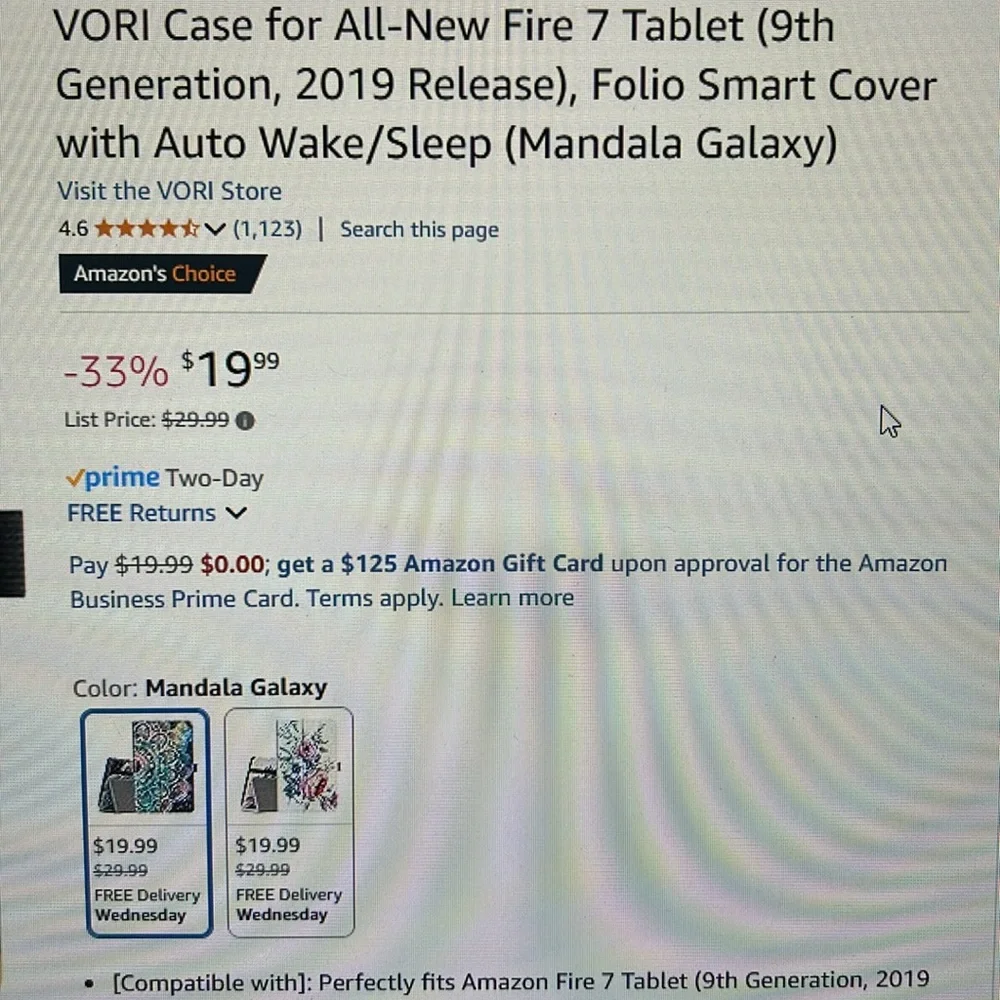 Colorful Mandala Case for Kindle Fire 9th Gen